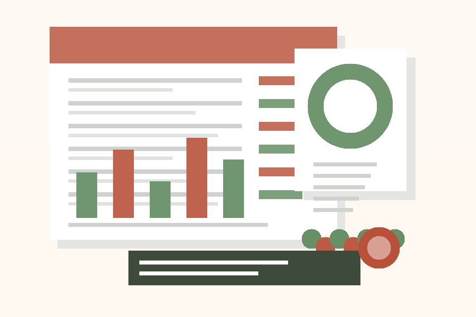 Appunti di budget domestico italiano con grafici e ricevute